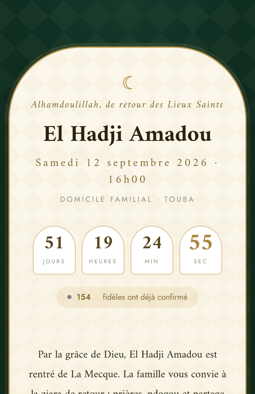 Page Retour de pèlerinage — style Ziara