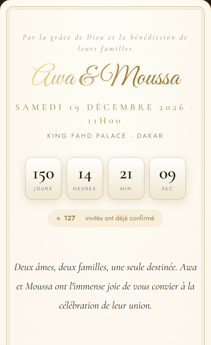 Page Mariage — style Or Royal
